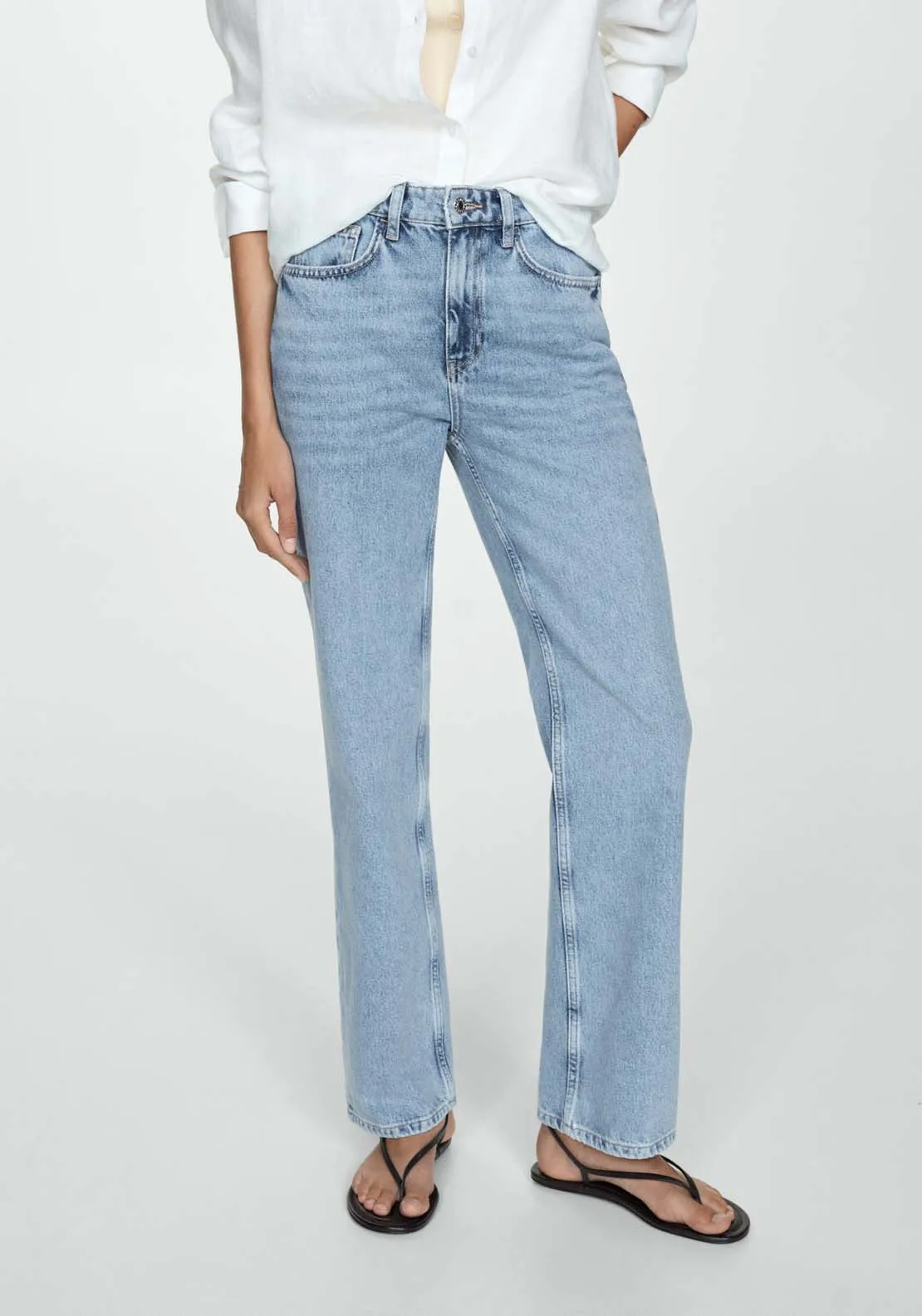 Matilda medium-rise straight-fit jeans - Open Blue