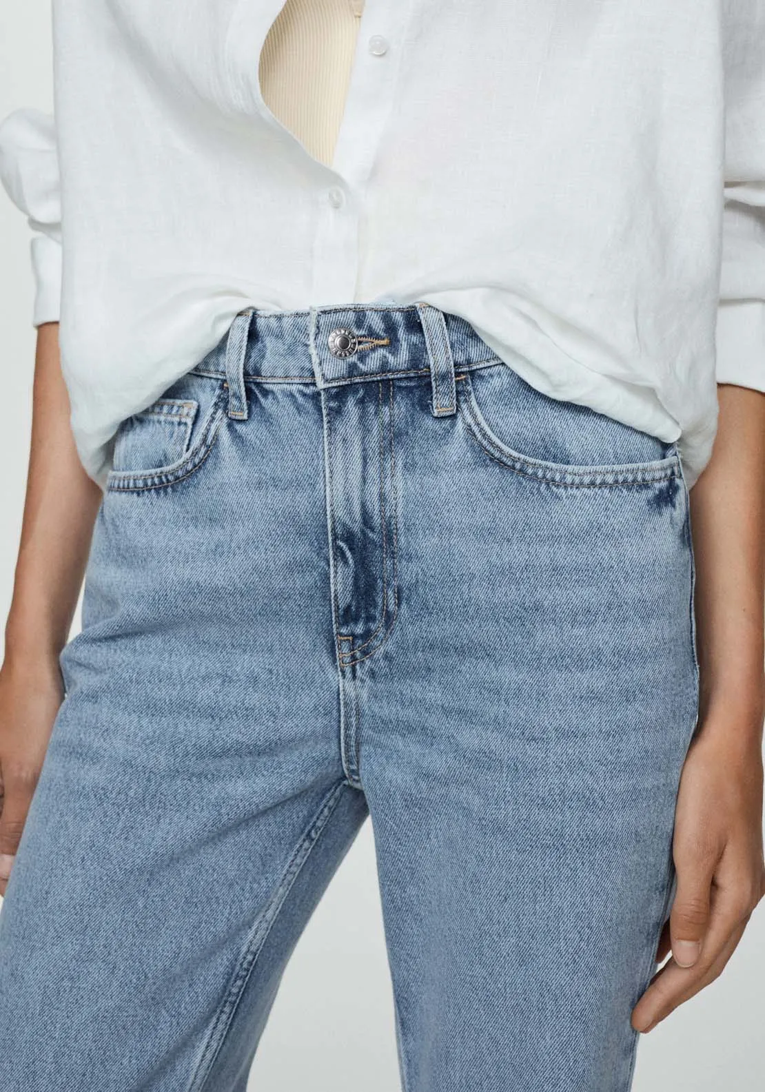 Matilda medium-rise straight-fit jeans - Open Blue