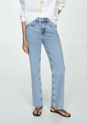 Matilda medium-rise straight-fit jeans - Open Blue
