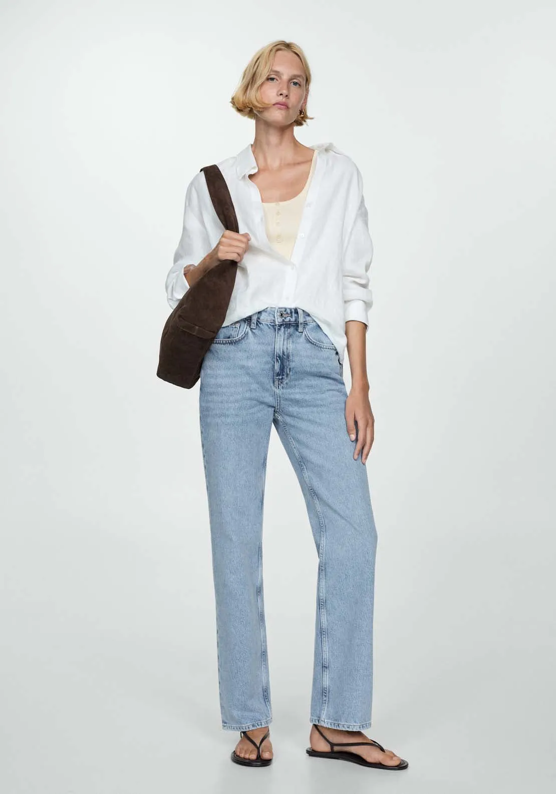 Matilda medium-rise straight-fit jeans - Open Blue