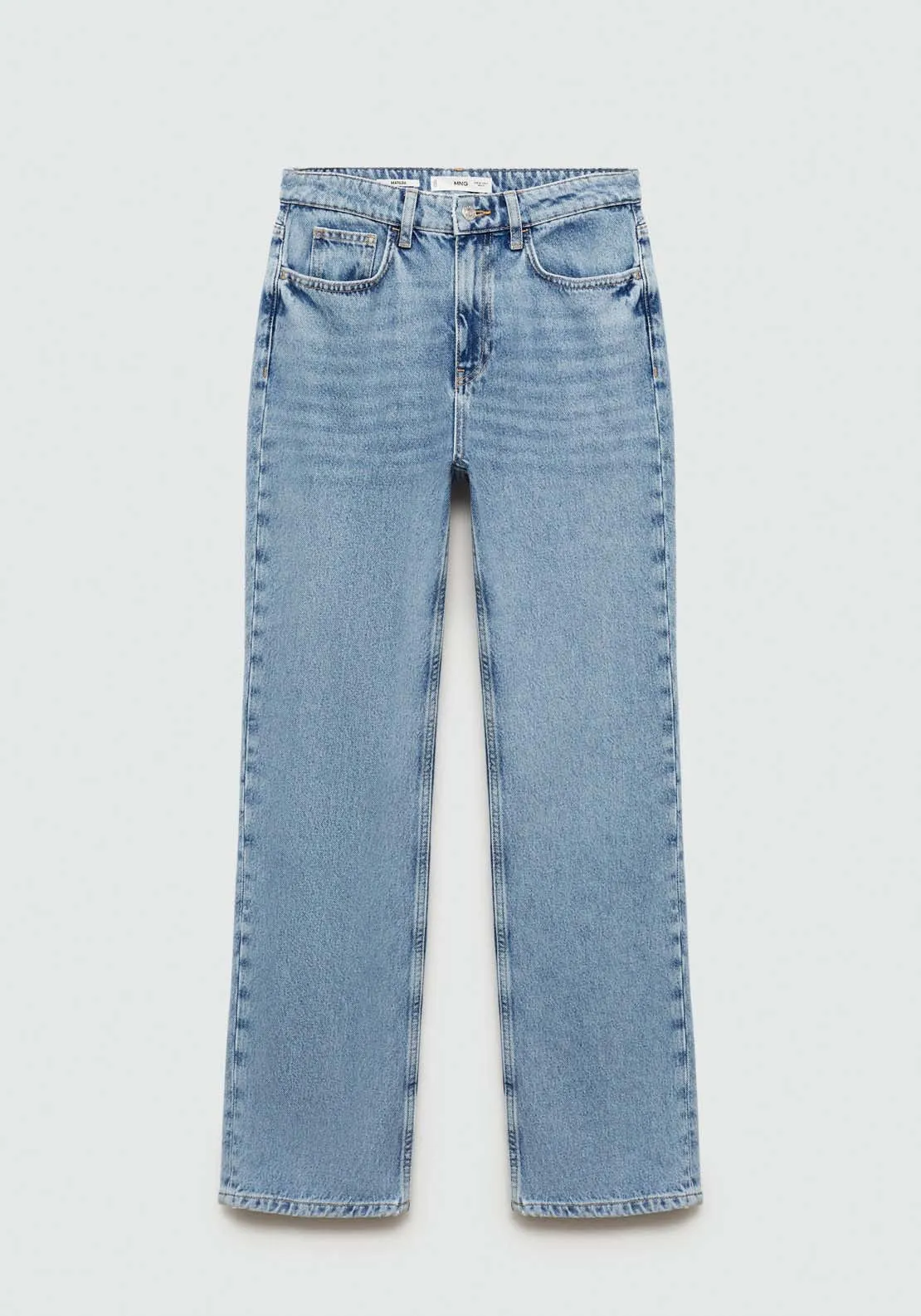 Matilda medium-rise straight-fit jeans - Open Blue