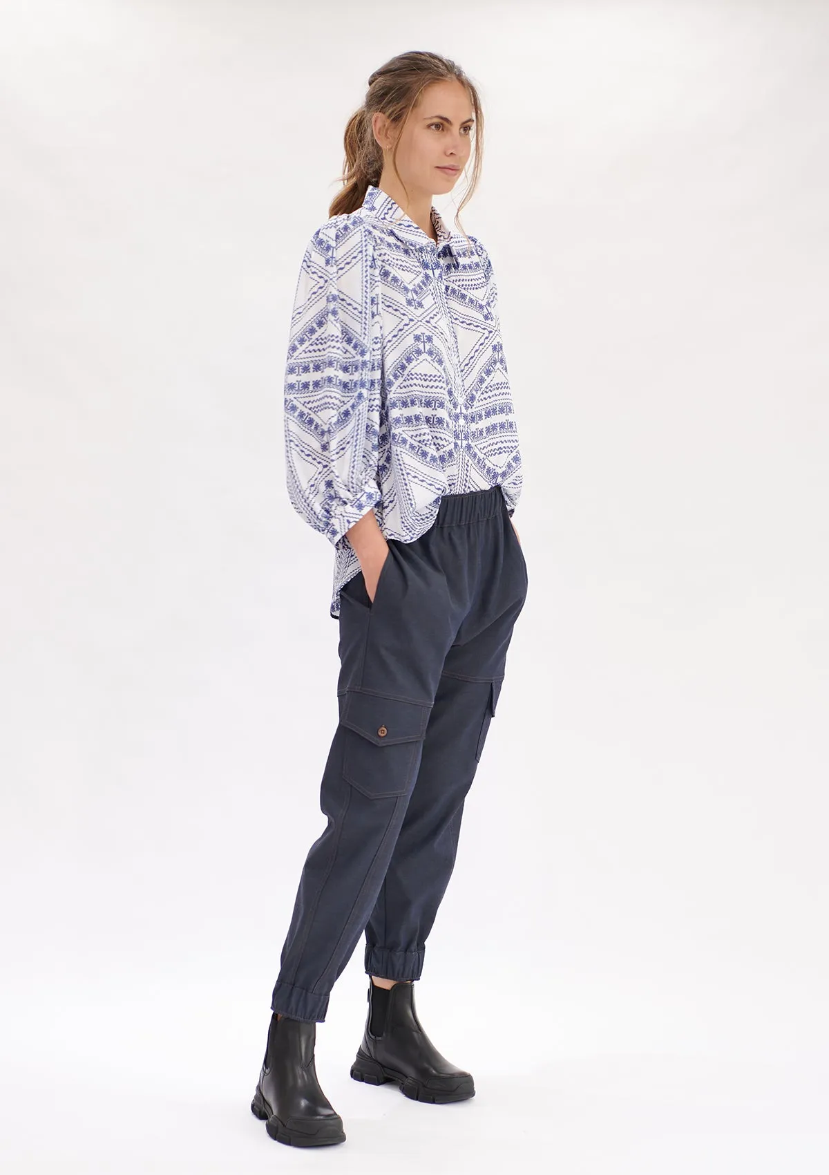 Mela Purdie Polished Canvas Panel Pocket Cargo