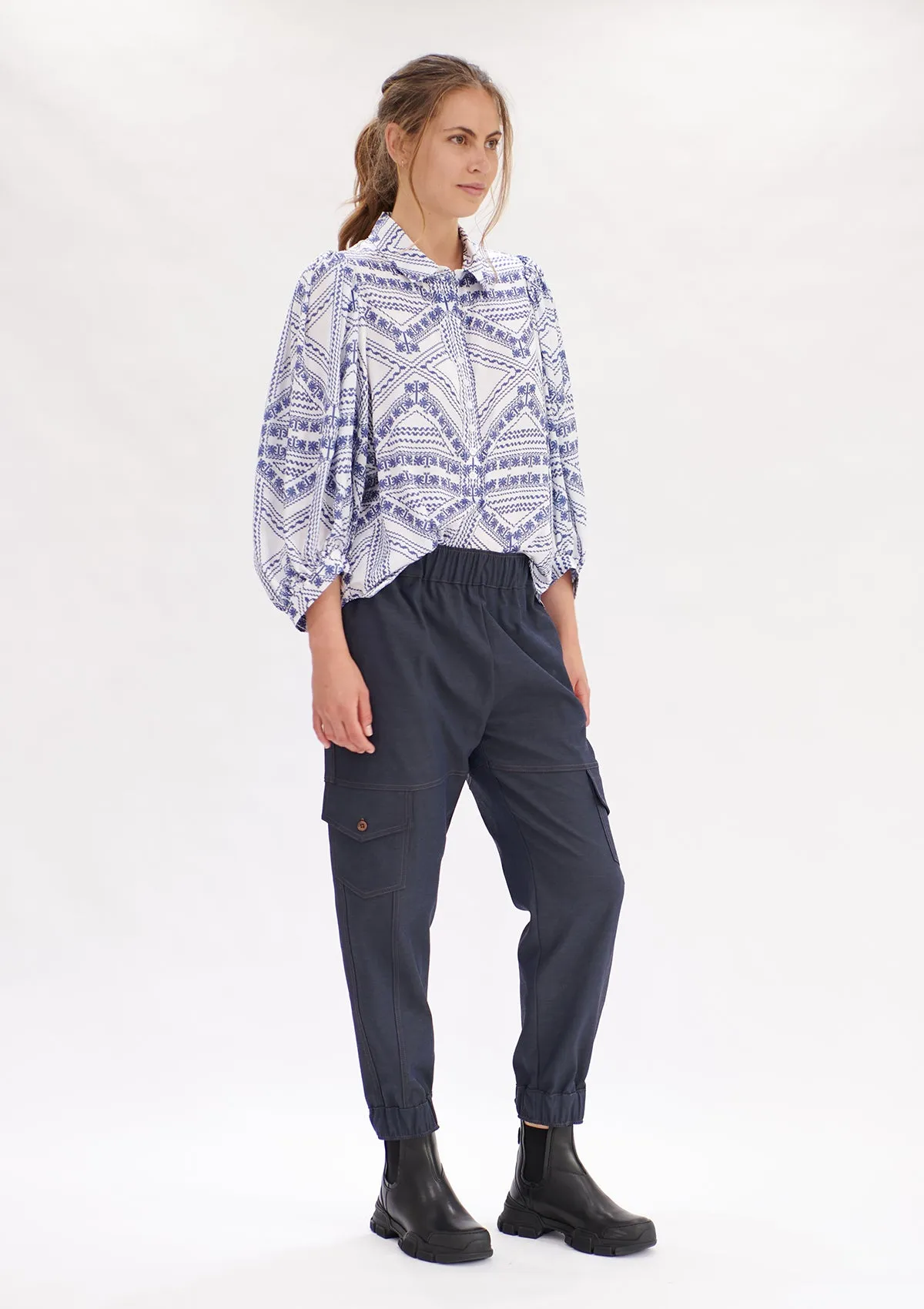 Mela Purdie Polished Canvas Panel Pocket Cargo