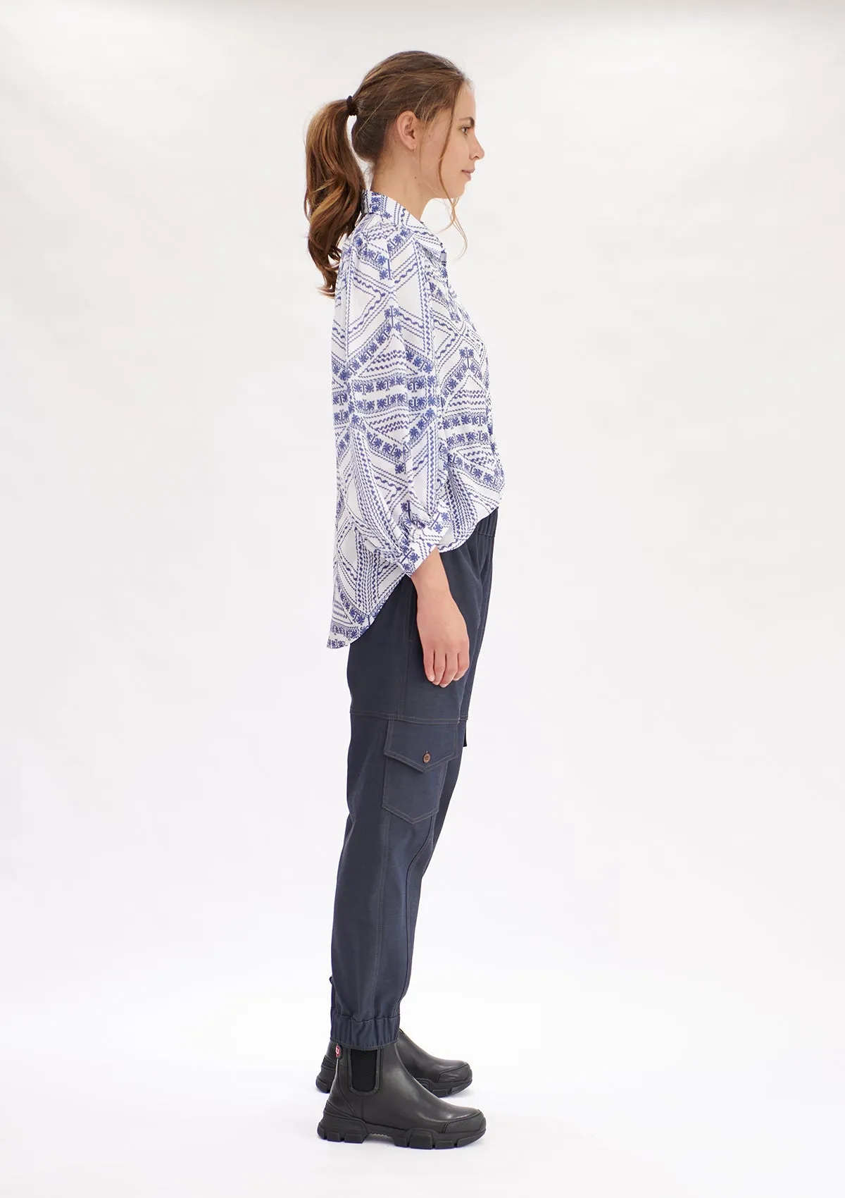Mela Purdie Polished Canvas Panel Pocket Cargo