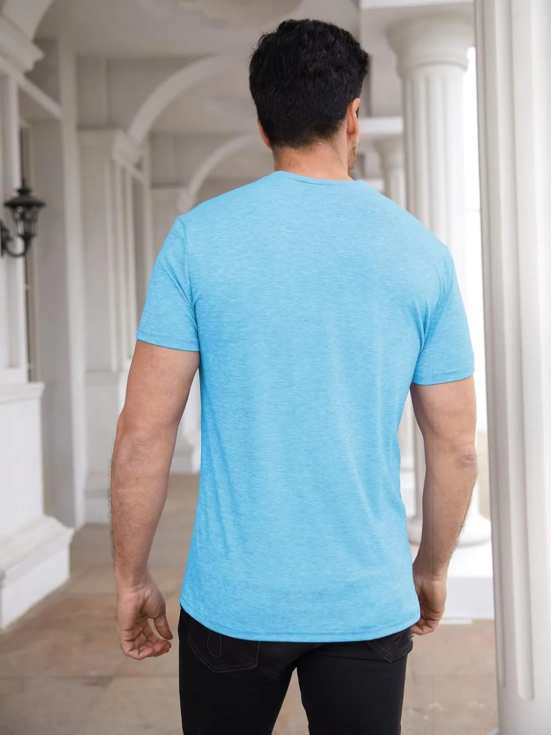 Men Soft T-Shirt Casual Short Sleeve Lightweight Basic Tee Shirts Big & Tall