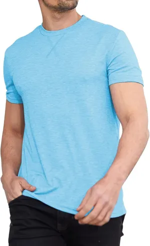 Men Soft T-Shirt Casual Short Sleeve Lightweight Basic Tee Shirts Big & Tall