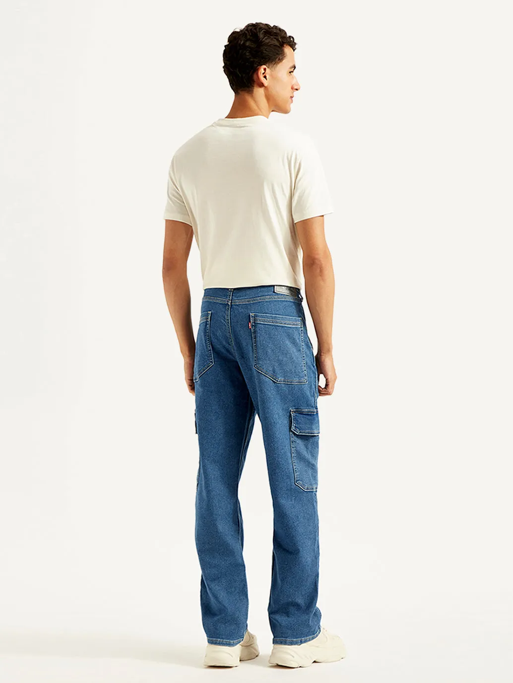 Men's 568 Loose Fit Blue Cargo Jeans