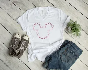Mickey t shirt with Hearts - Valentines Mickey - Mickey Heart Outline - Rose Gold