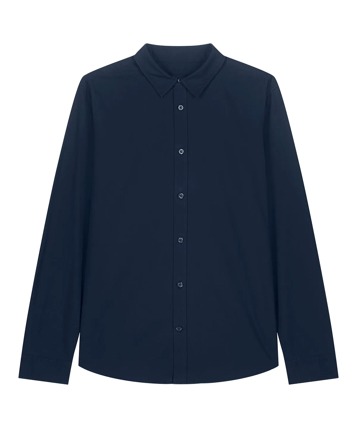 Organic Poplin Long Sleeve Shirt: Womens