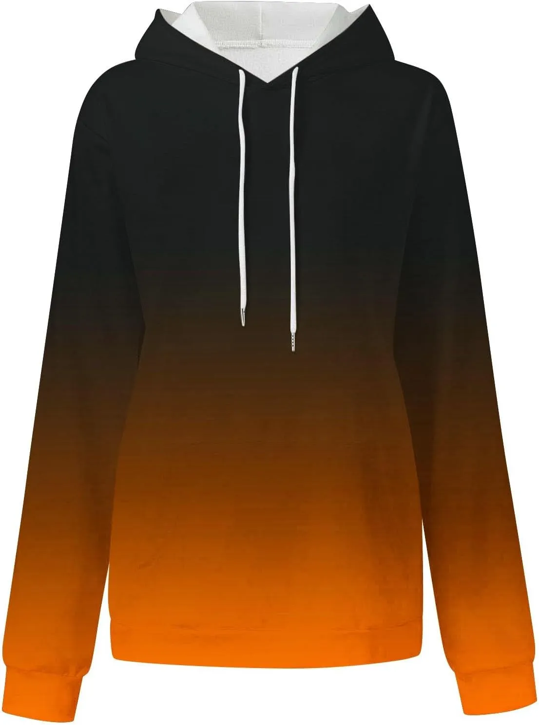 Oversized Hoodies For Women 2024 Trendy Gradient Color Long Sleeve Hooded Sweatshirt Loose Fall Pullover Hoodie