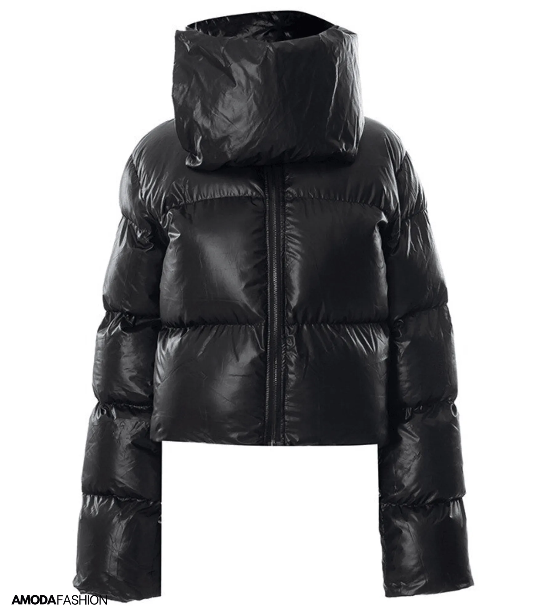 Oversized pufferjack met coltrui