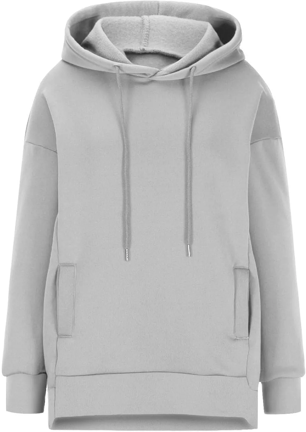 Oversized Sweatshirt for Women Plus Size Solid Color Drop Shoulder Pullover Hoodies with Pockets Fall Fashion Outfits