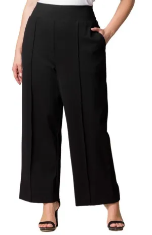 Polished Ponte Wide Leg Pants - Plus