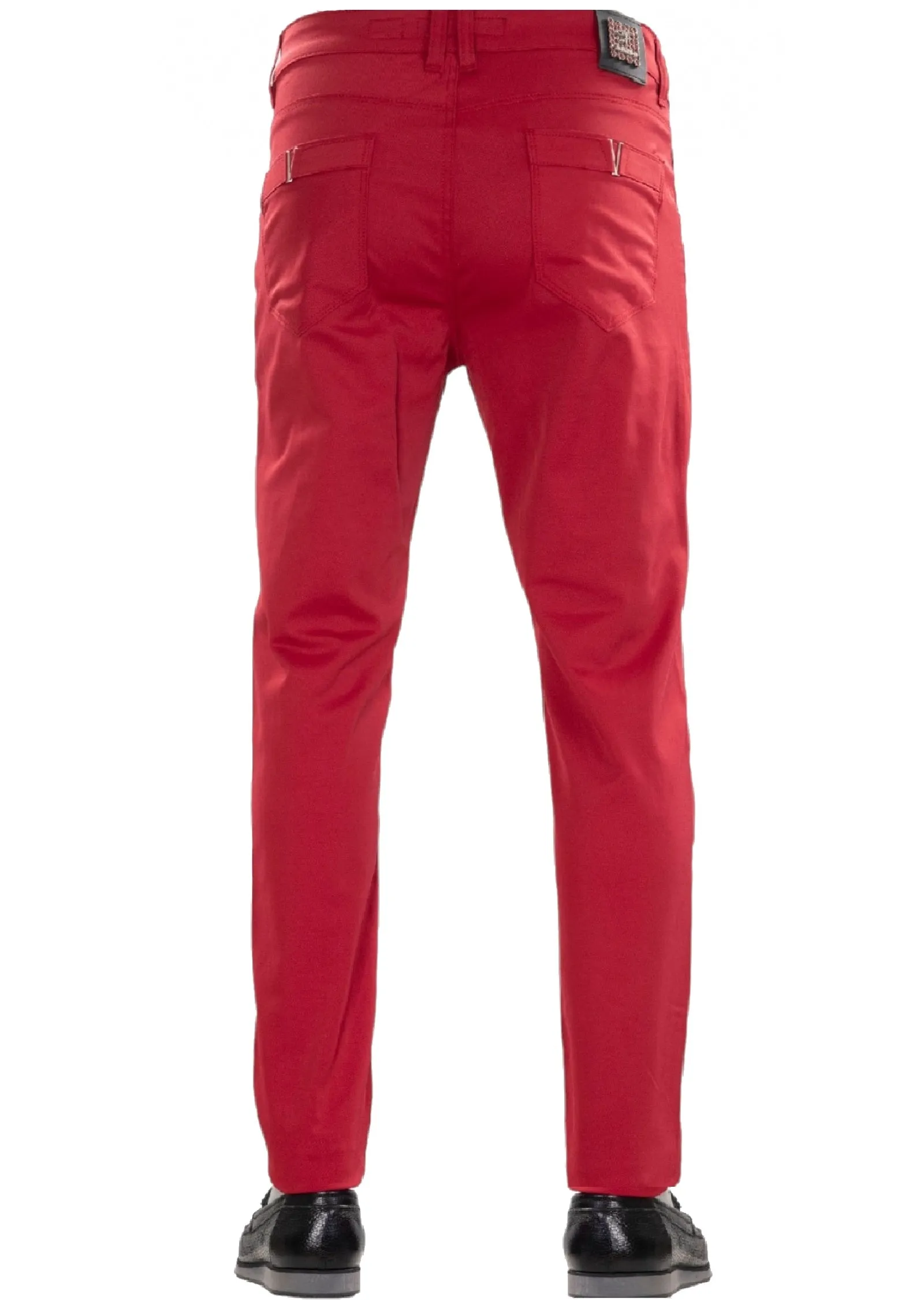 Red Silver "V-metal 2" Tech Pants