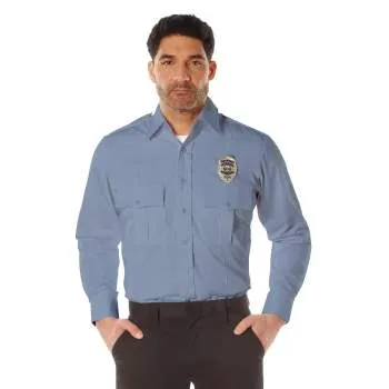 Rothco Long Sleeve Uniform Shirt / Light blue