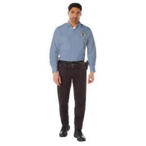 Rothco Long Sleeve Uniform Shirt / Light blue