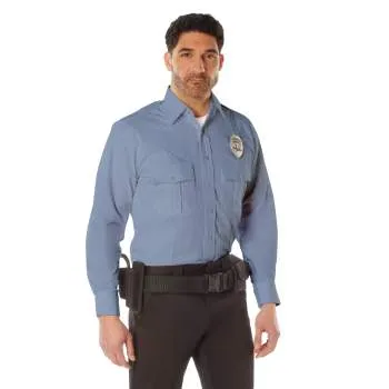 Rothco Long Sleeve Uniform Shirt / Light blue