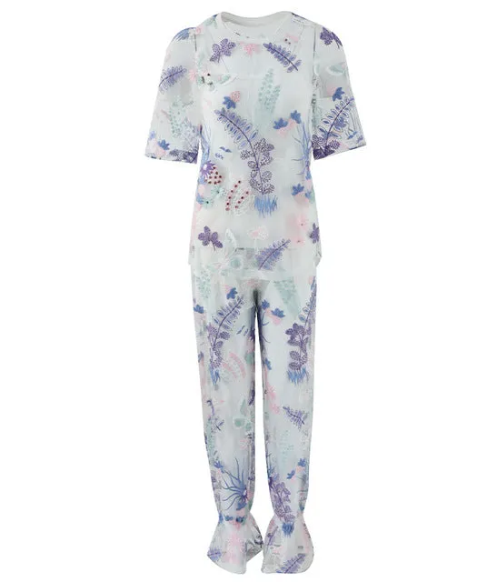 Runway Elegant 2pcs  Embroidery Pantsuit