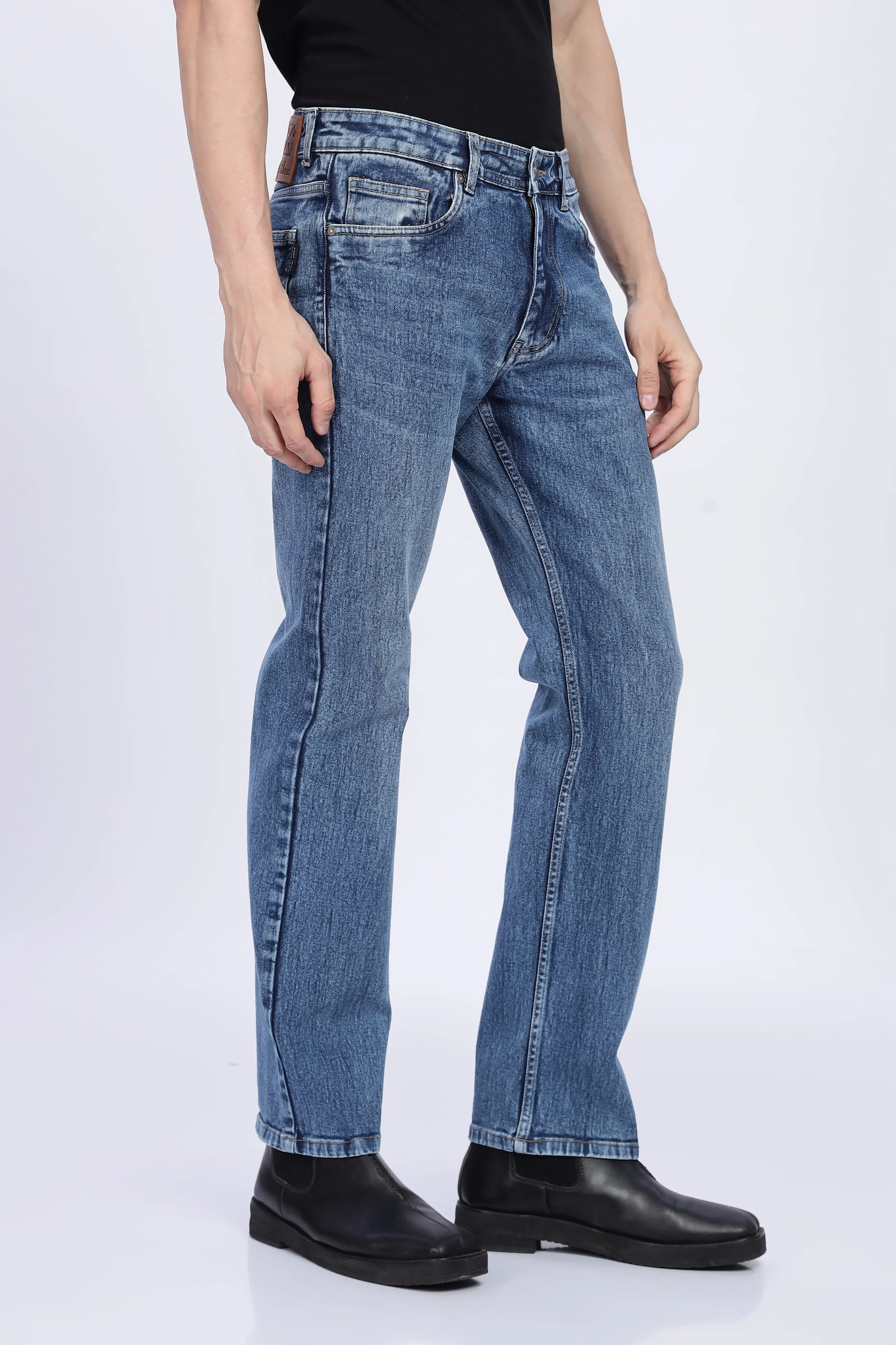 SAINTJONES-ACID WASH JEANS