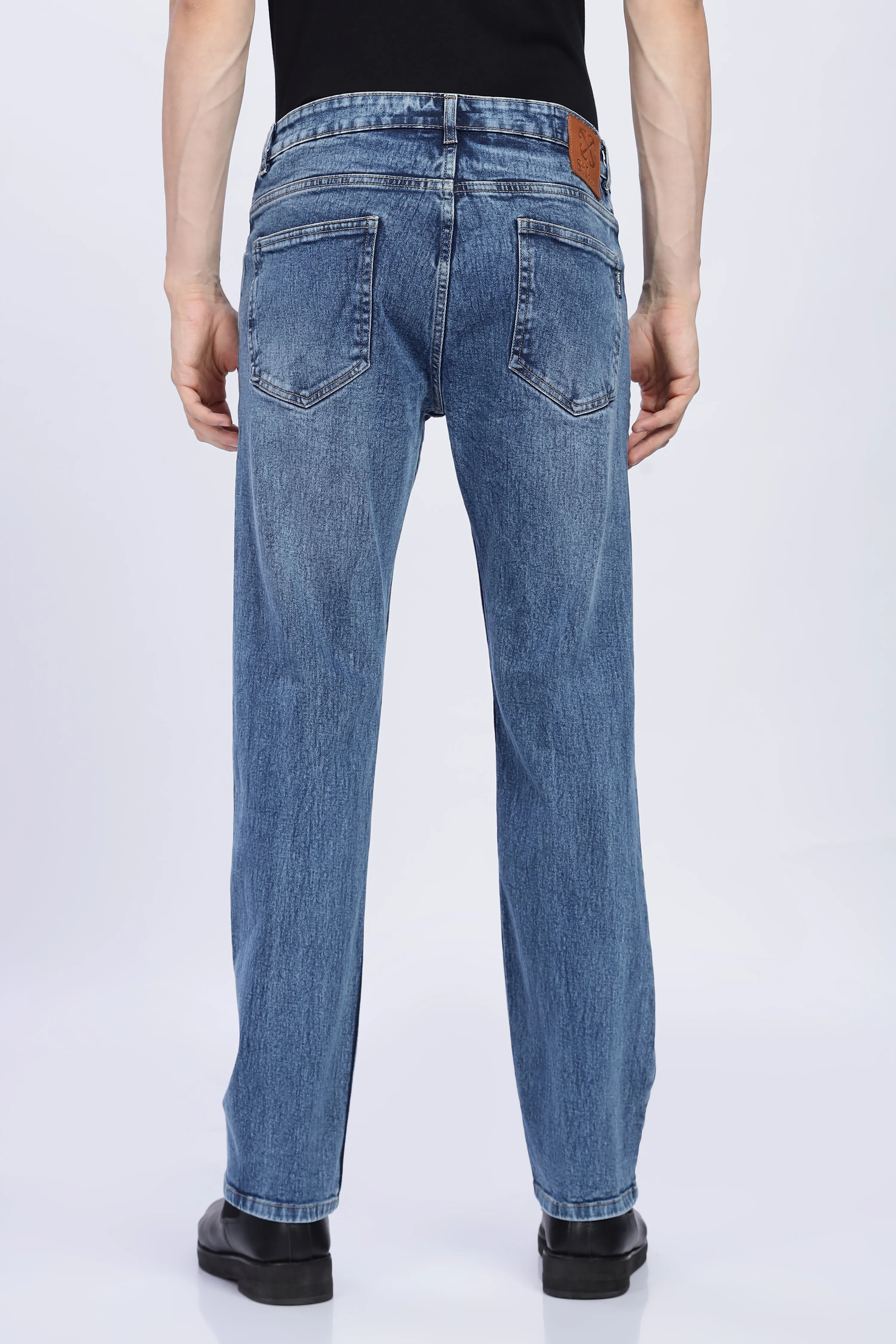 SAINTJONES-ACID WASH JEANS