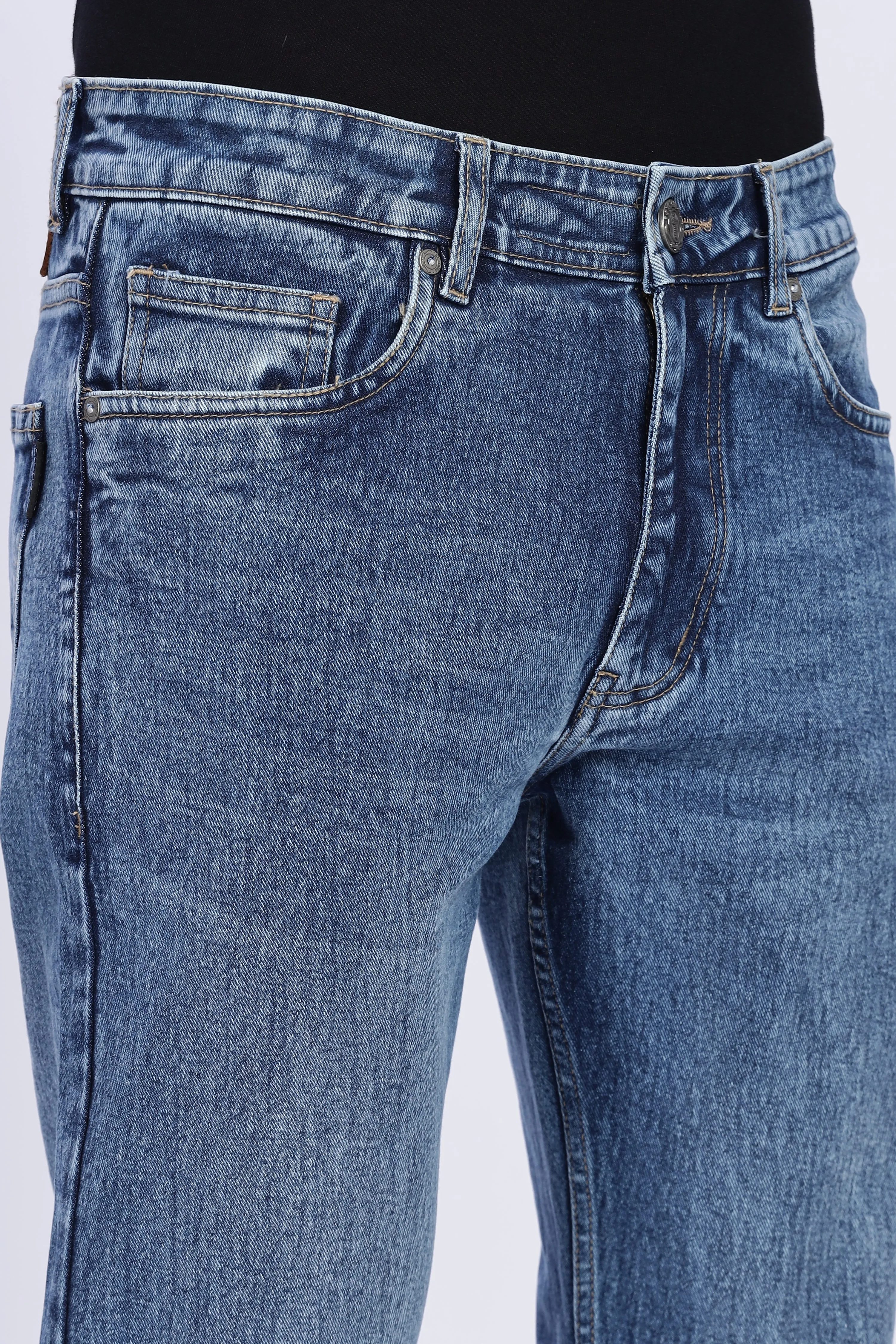 SAINTJONES-ACID WASH JEANS