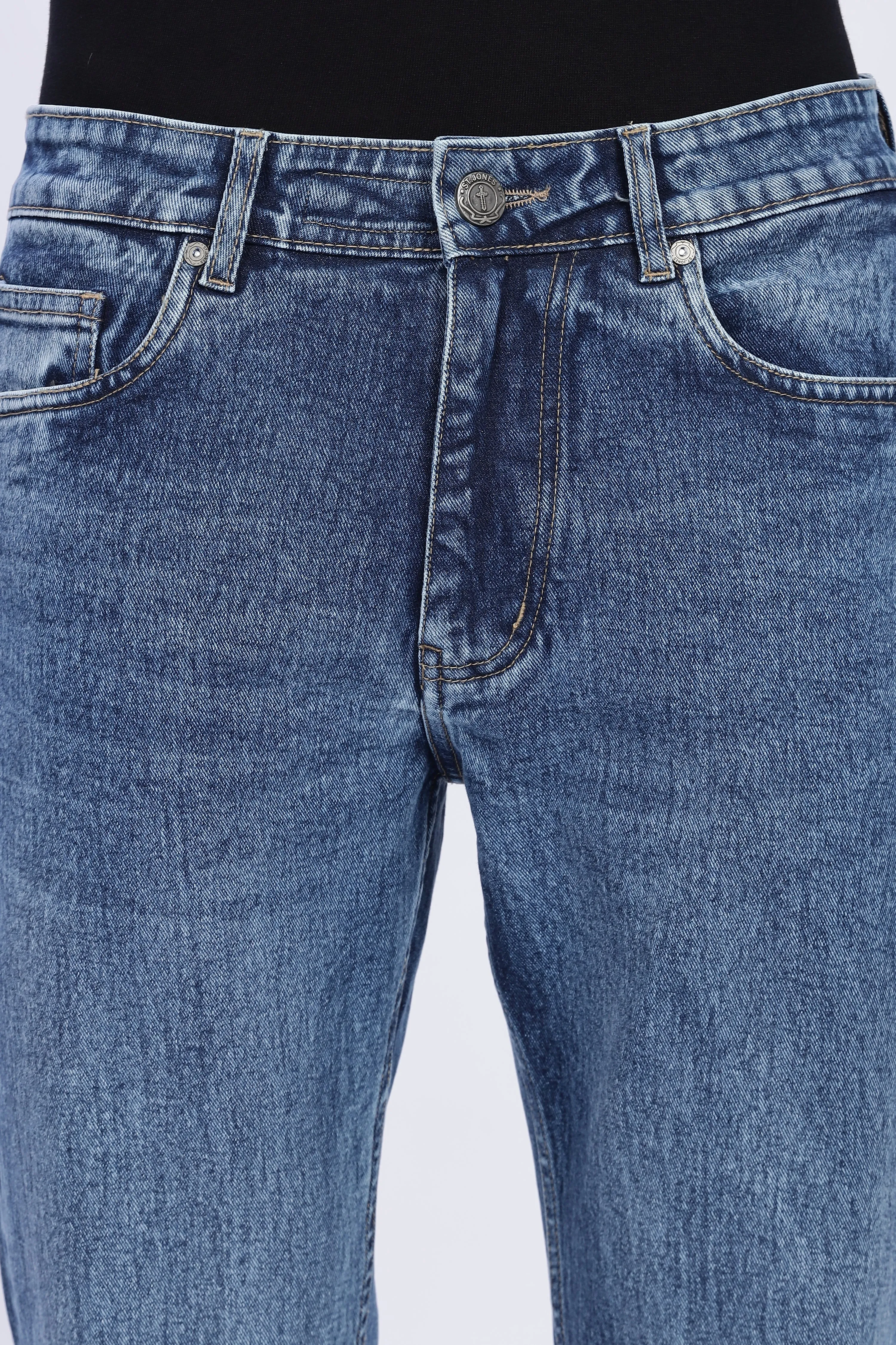 SAINTJONES-ACID WASH JEANS