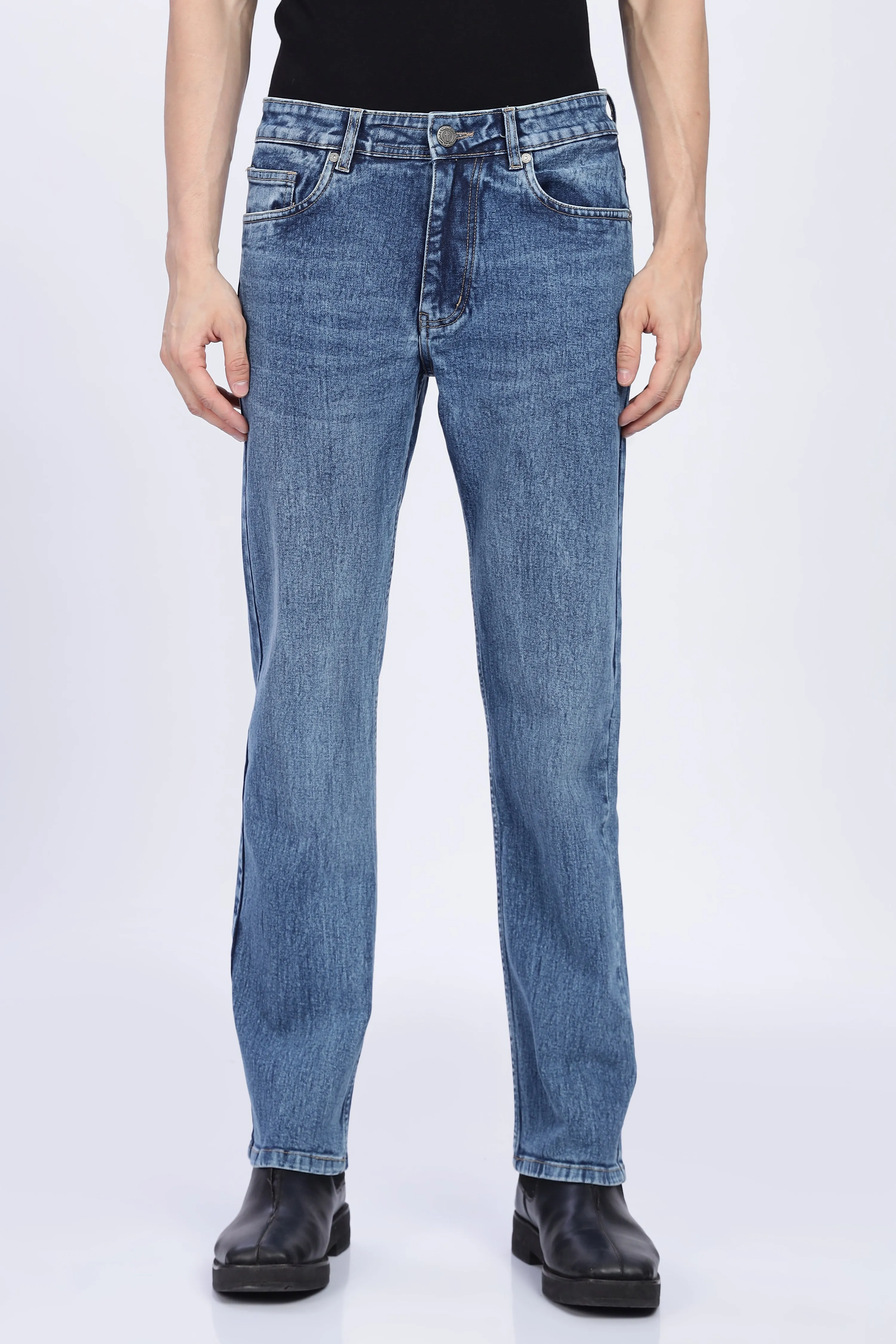 SAINTJONES-ACID WASH JEANS