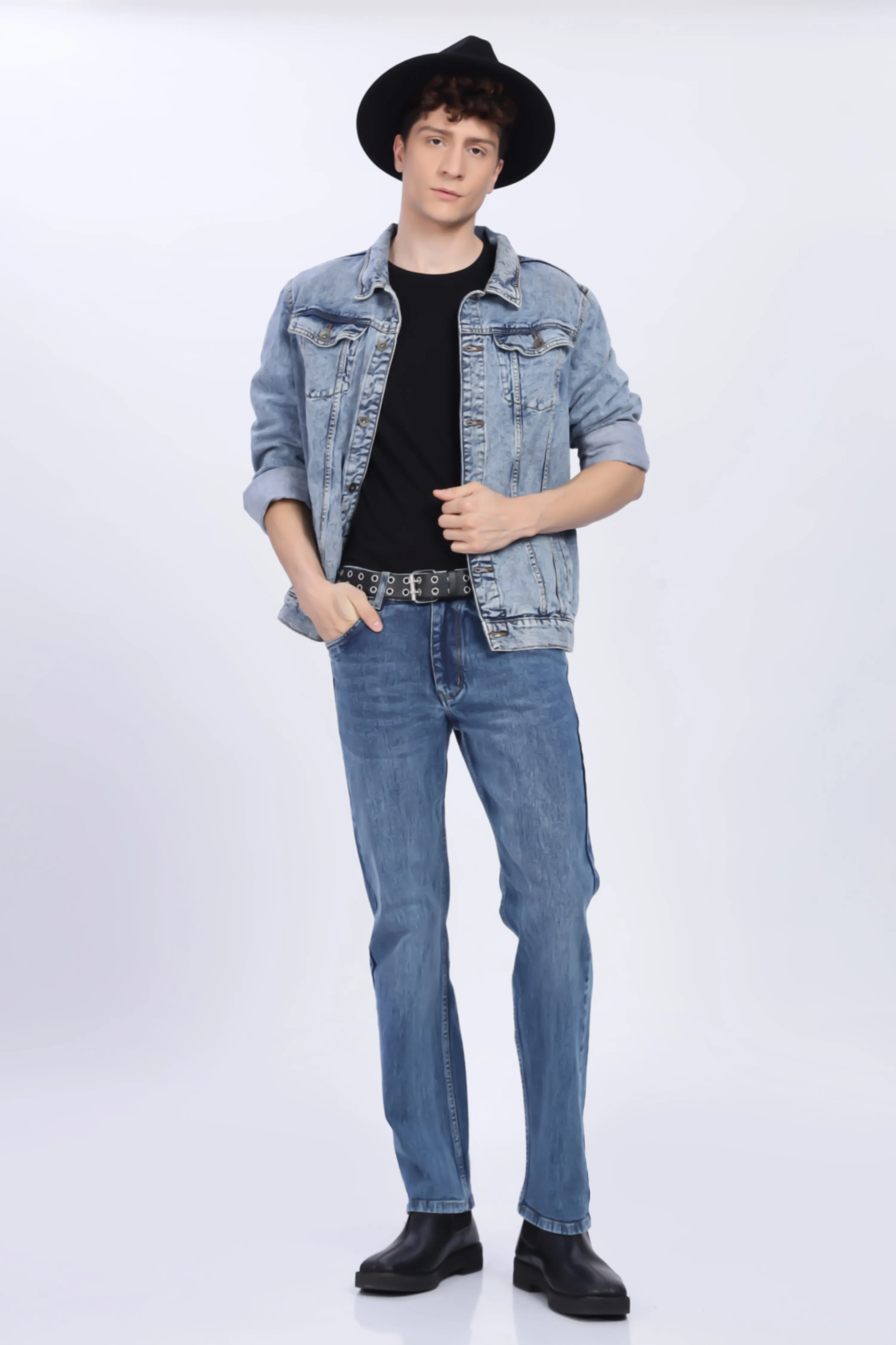 SAINTJONES-ACID WASH JEANS