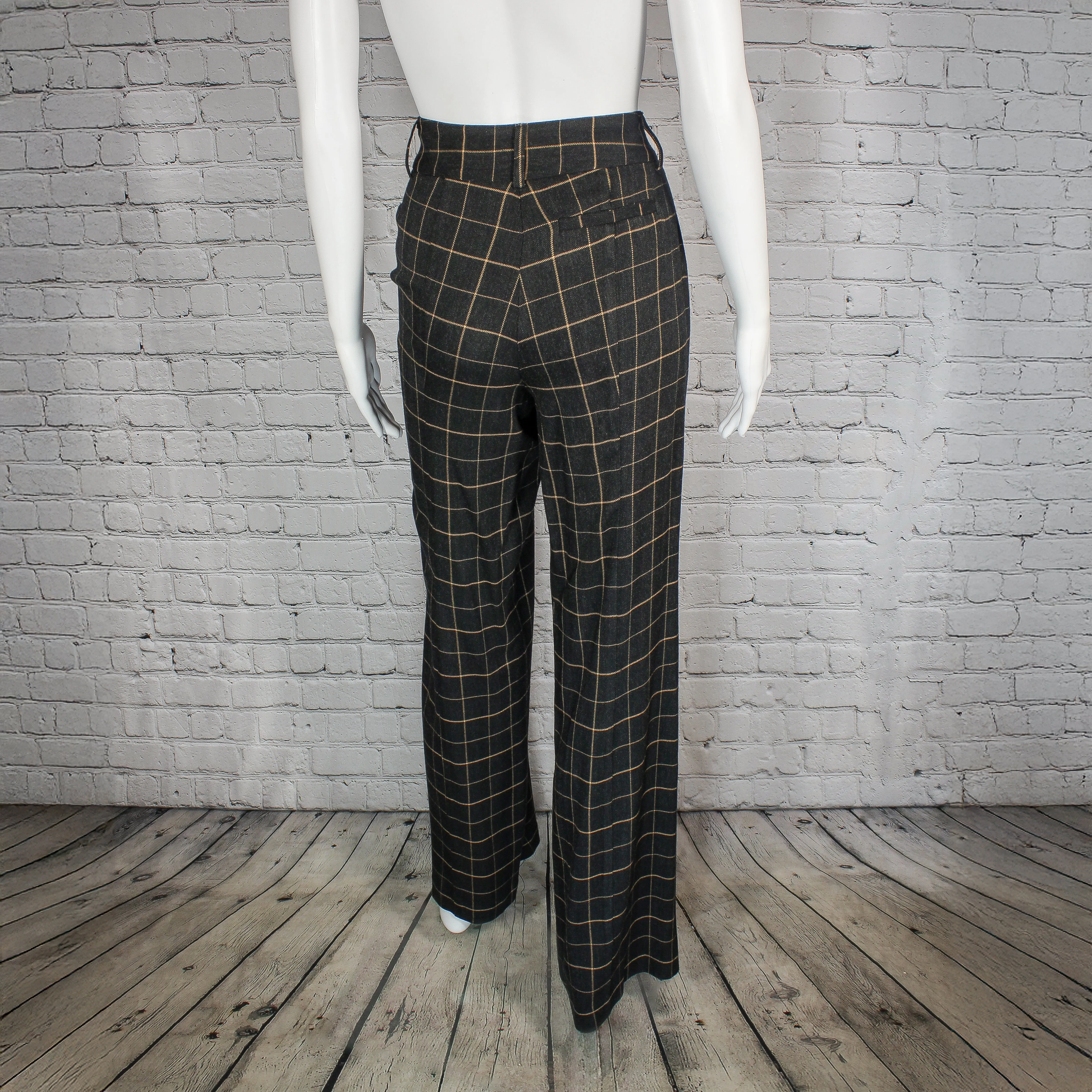 SALE! Juliette Pant in Black with Tan Windowpane Check by Drew