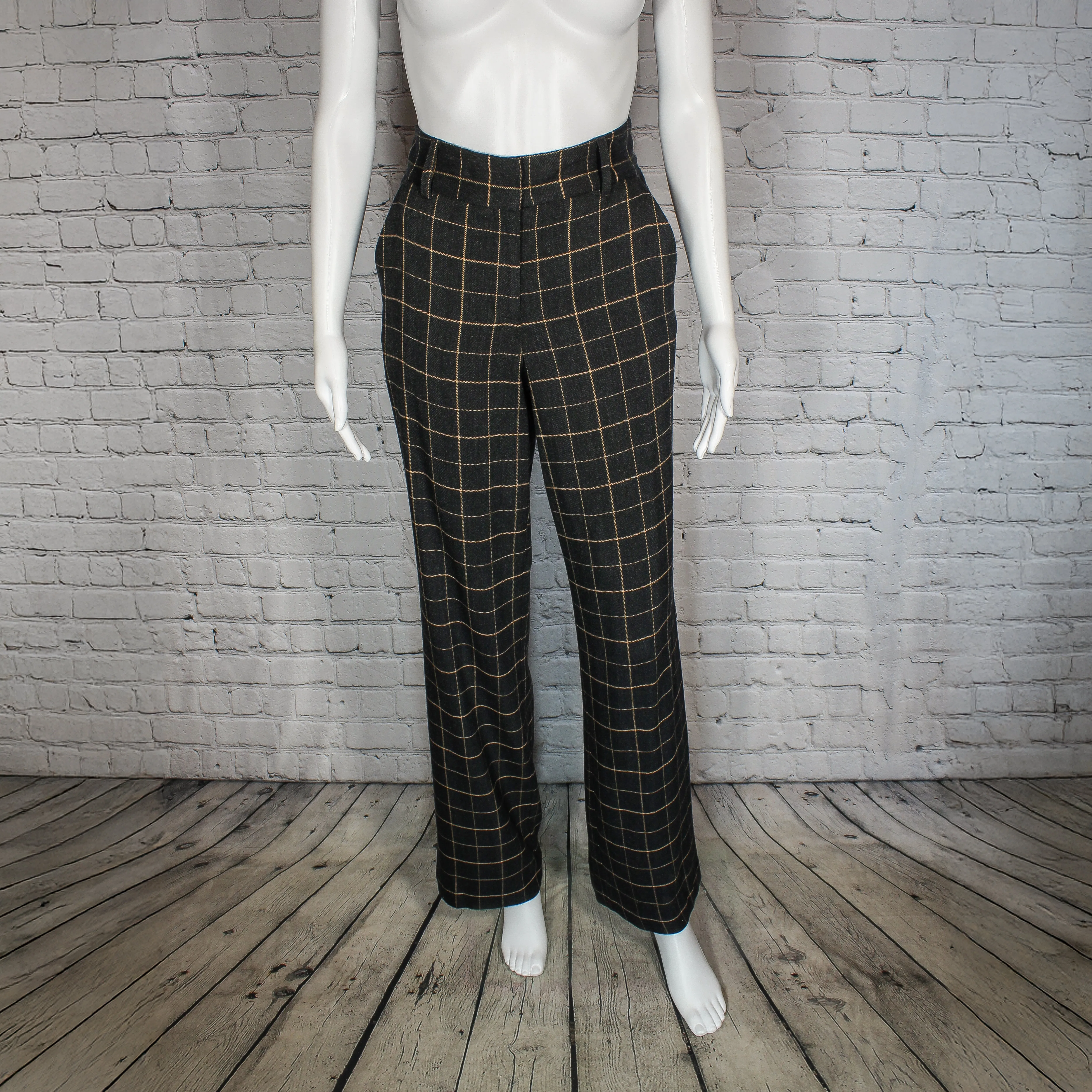 SALE! Juliette Pant in Black with Tan Windowpane Check by Drew