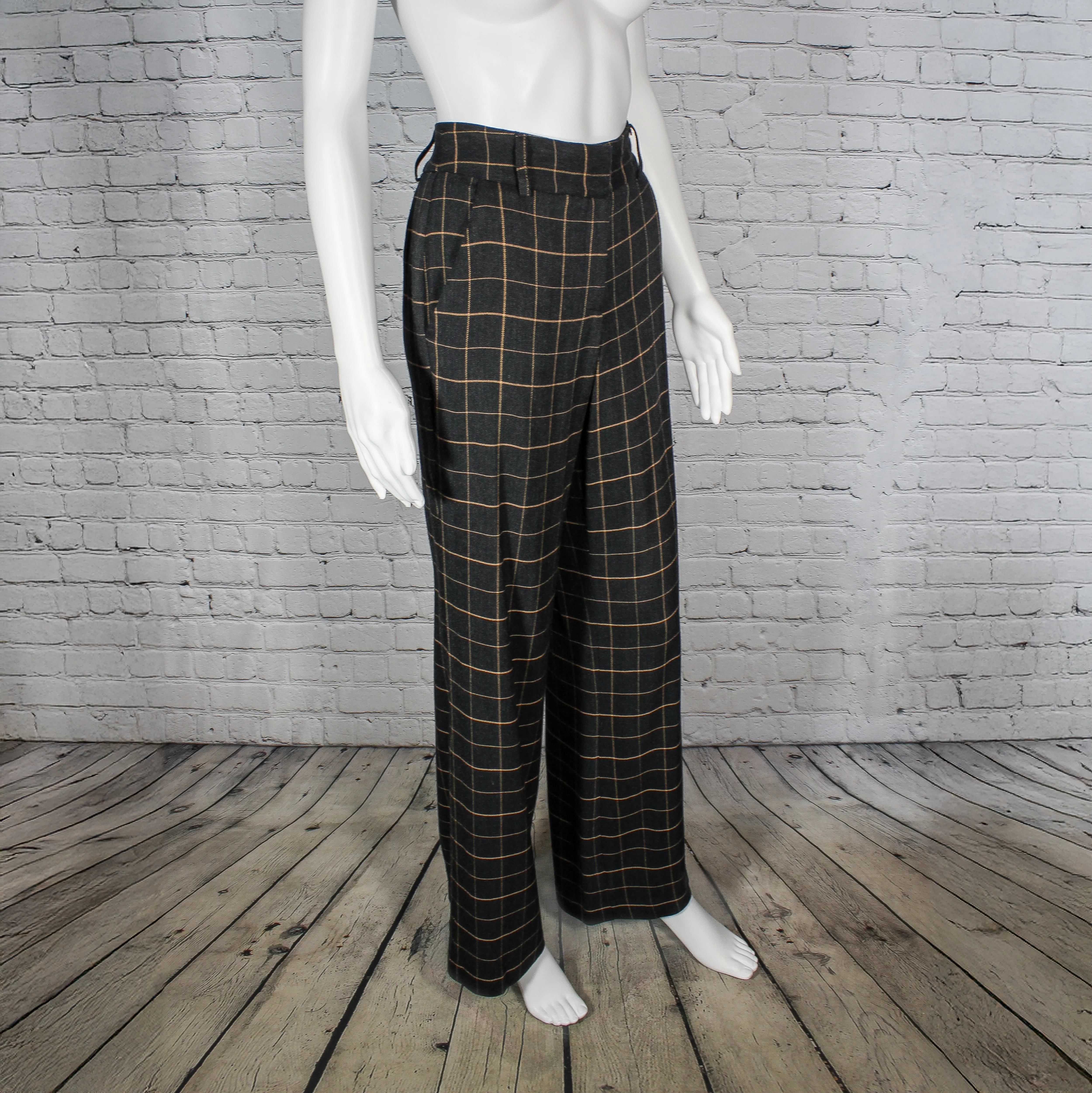 SALE! Juliette Pant in Black with Tan Windowpane Check by Drew