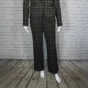 SALE! Juliette Pant in Black with Tan Windowpane Check by Drew