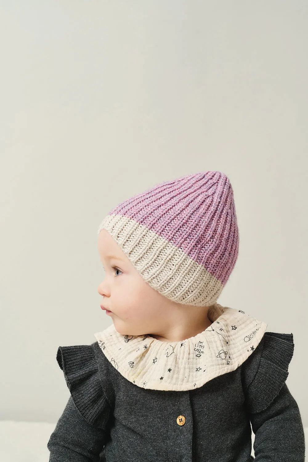Soft knit flounce baby jacket