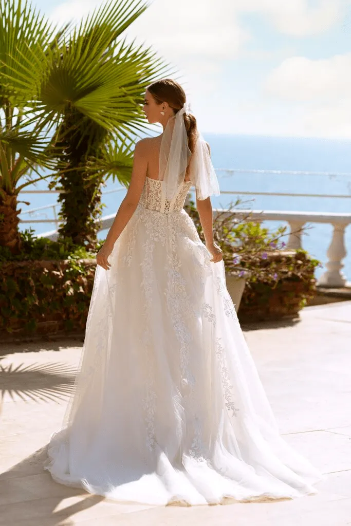 Strapless Sweetheart Neckline Wedding Dress -  Aline Ball Gown Wedding Dress - Lace Corset Back Wedding Dress Plus Size