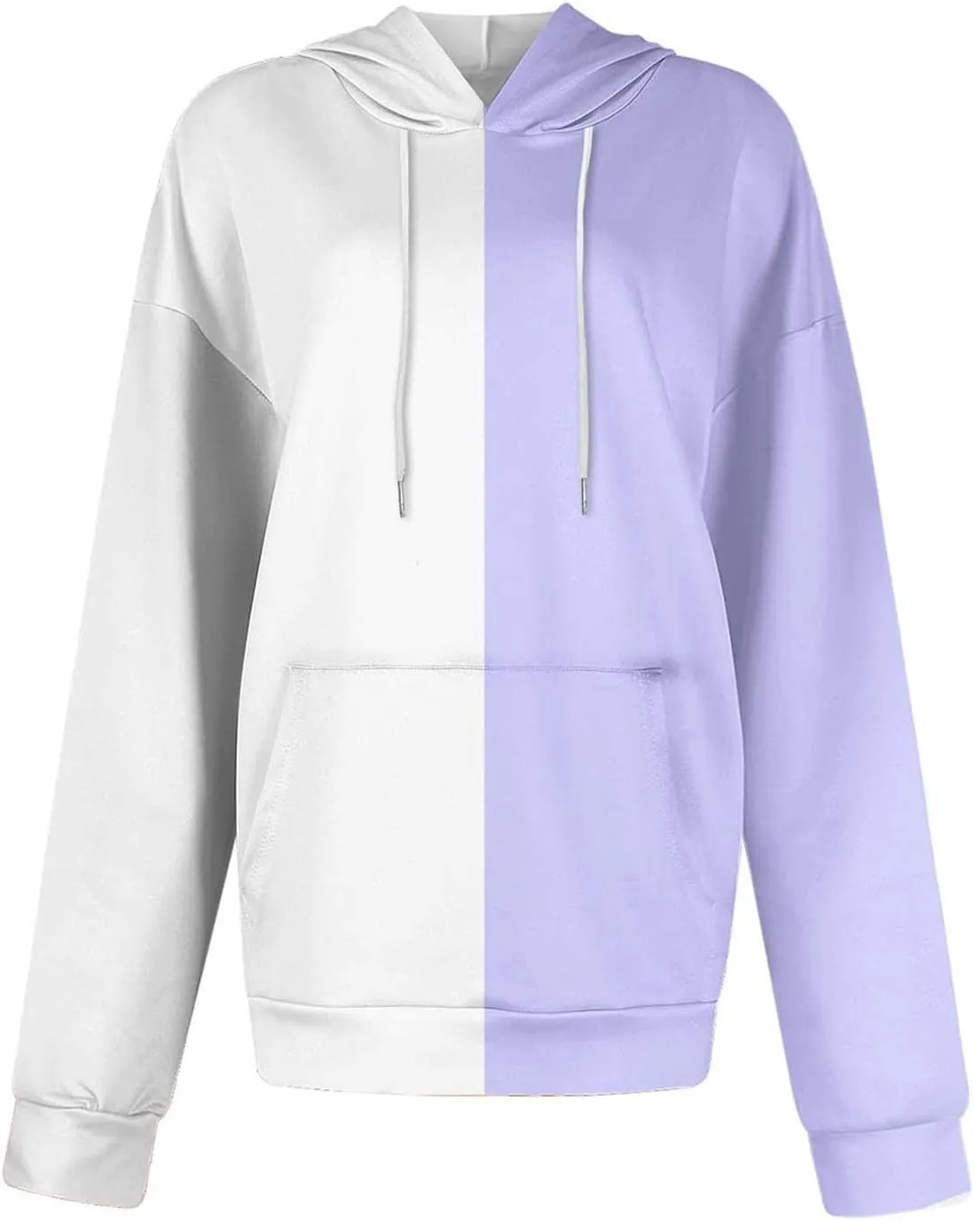 TANGNADE Women's Fall Hoodies Casual Trendy Long Sleeve Sweatshirt Drawstring Hooded Pullover Tops Pocket Workout Blouse