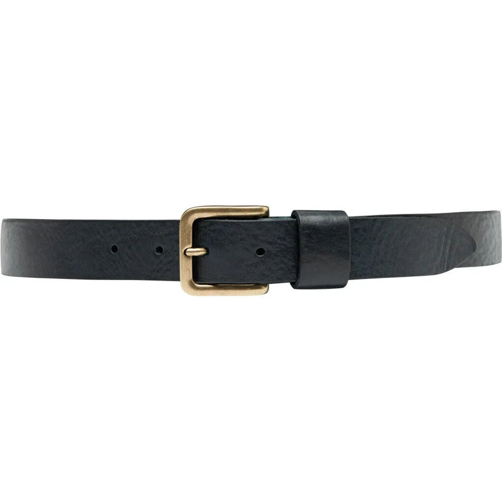 Timeless belt in leather quality / 12824 -  Dark blue