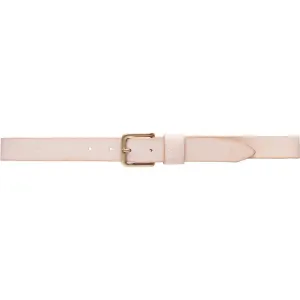 Timeless belt in leather quality / 12824 - Sand/Brass