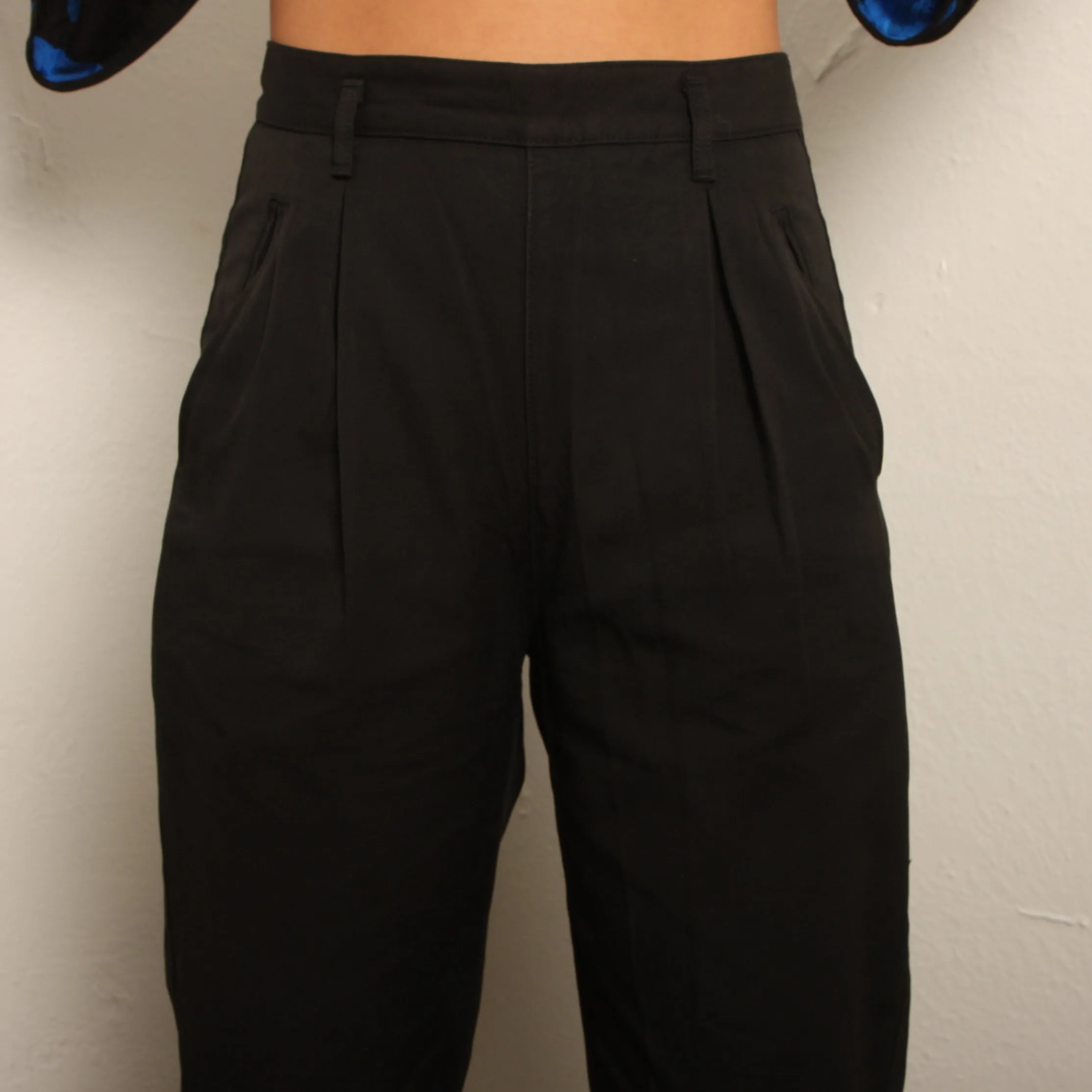 Vintage 80's Esprit Polished Cotton Side Zip Pants
