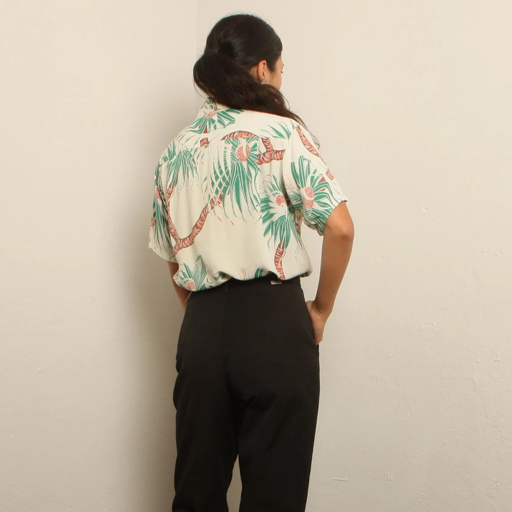 Vintage 80's Esprit Polished Cotton Side Zip Pants