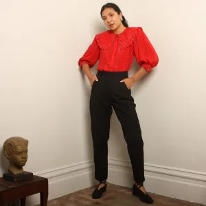 Vintage 80's Esprit Polished Cotton Side Zip Pants
