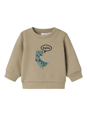 Vonne Long Sleeve Sweat-Weathered Teak