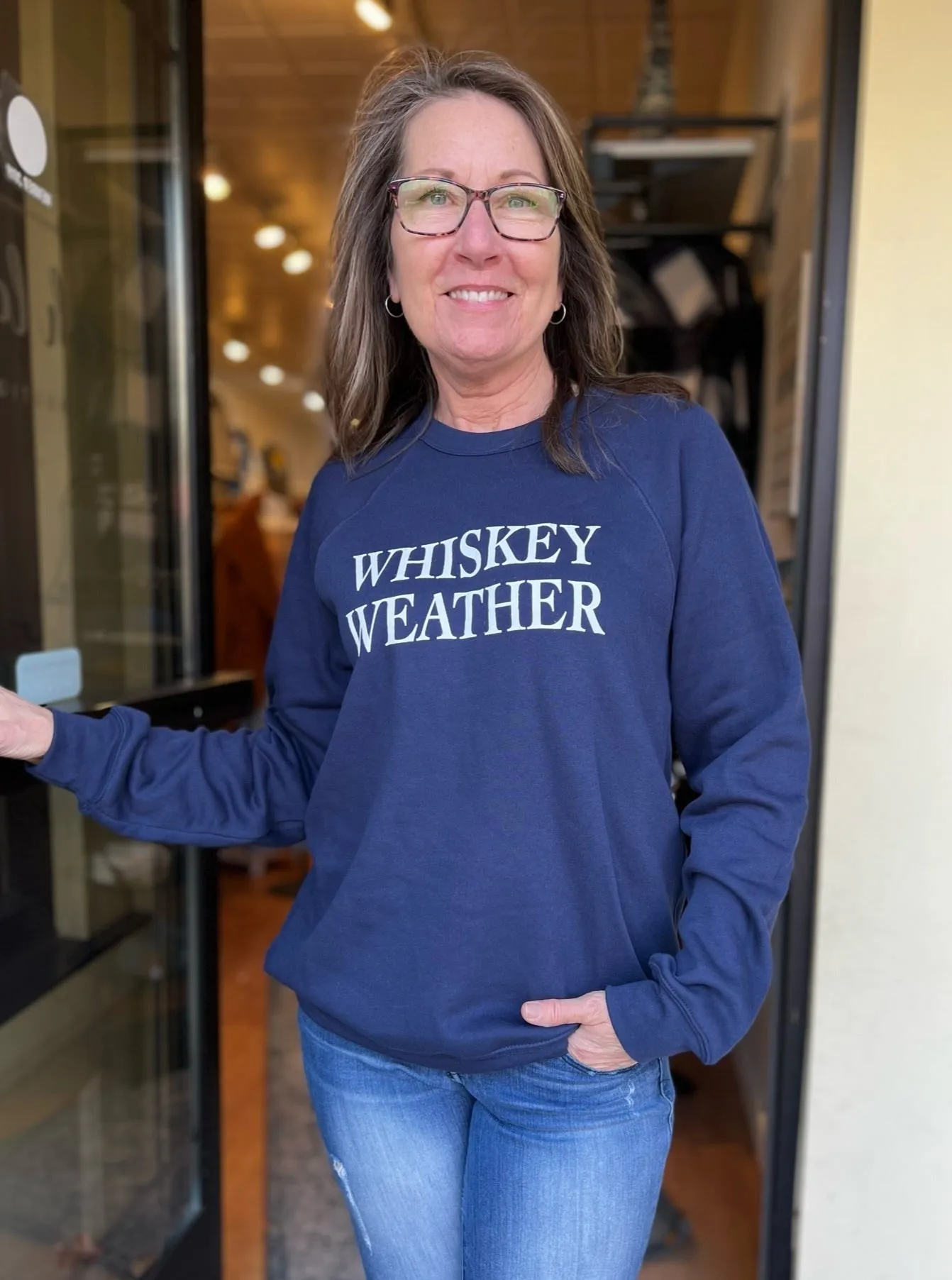 Whiskey Weather Crewneck Sweatshirt [Navy]