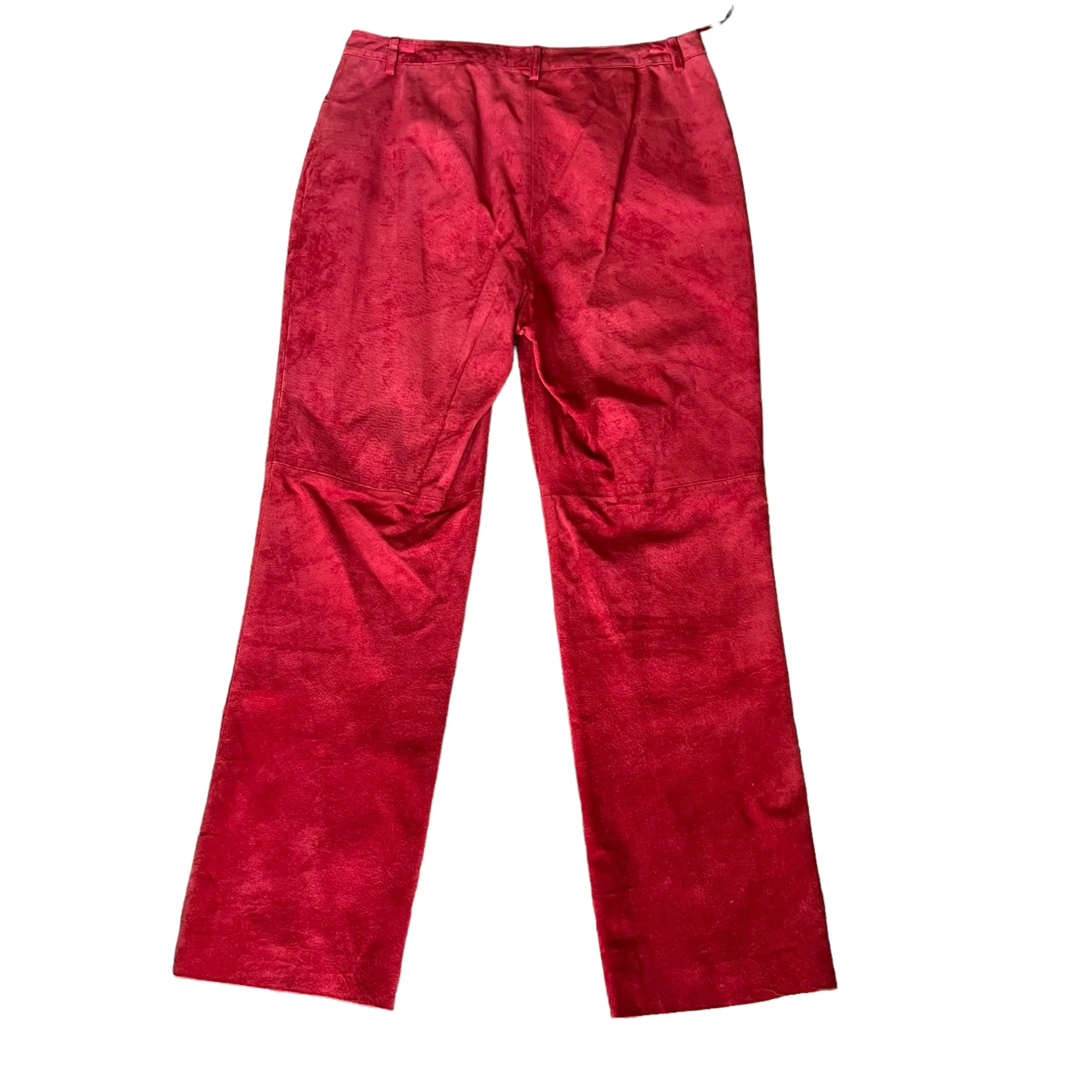 Womens Vintage Red Suede Pants Size 10