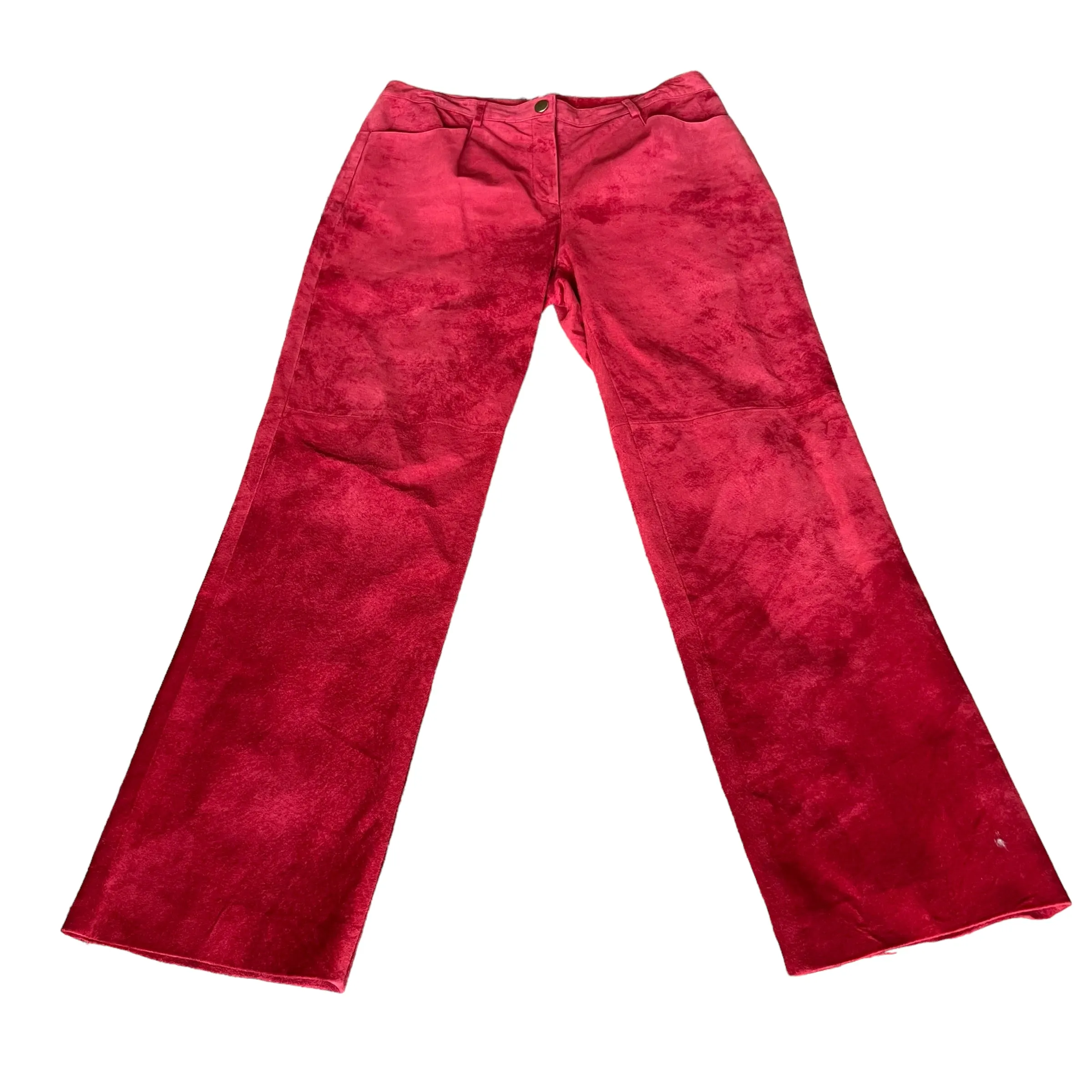 Womens Vintage Red Suede Pants Size 10