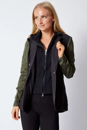 Zip-Out Hoodie Black/Olive Snake Jacket