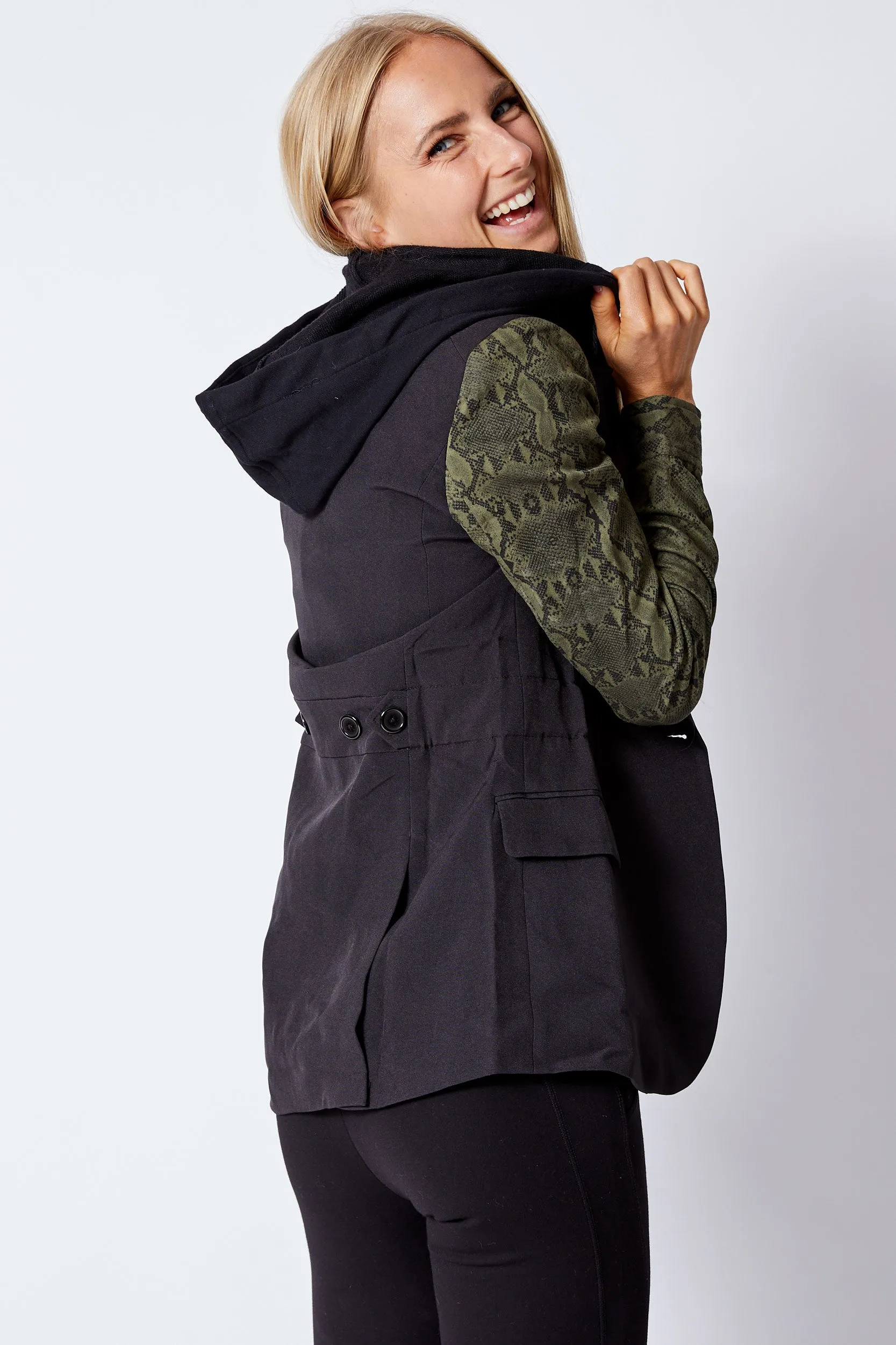 Zip-Out Hoodie Black/Olive Snake Jacket